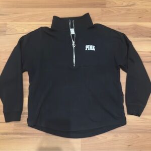 PINK Victoria's Secret Kids Black Quarter-Zip Sweatshirt